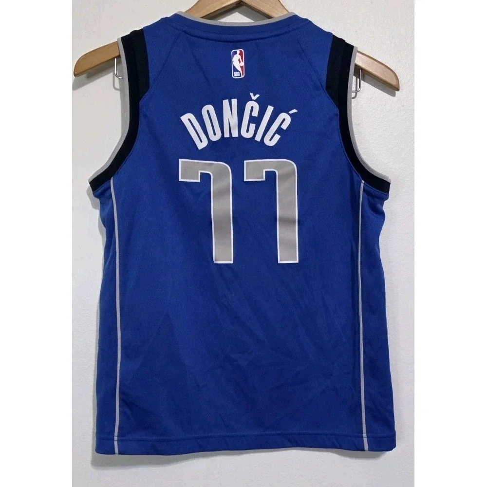Youth Nike Luka Doncic Dallas Mavericks #77 Blue Basketball Jerseys M 10-12 EUC‎
